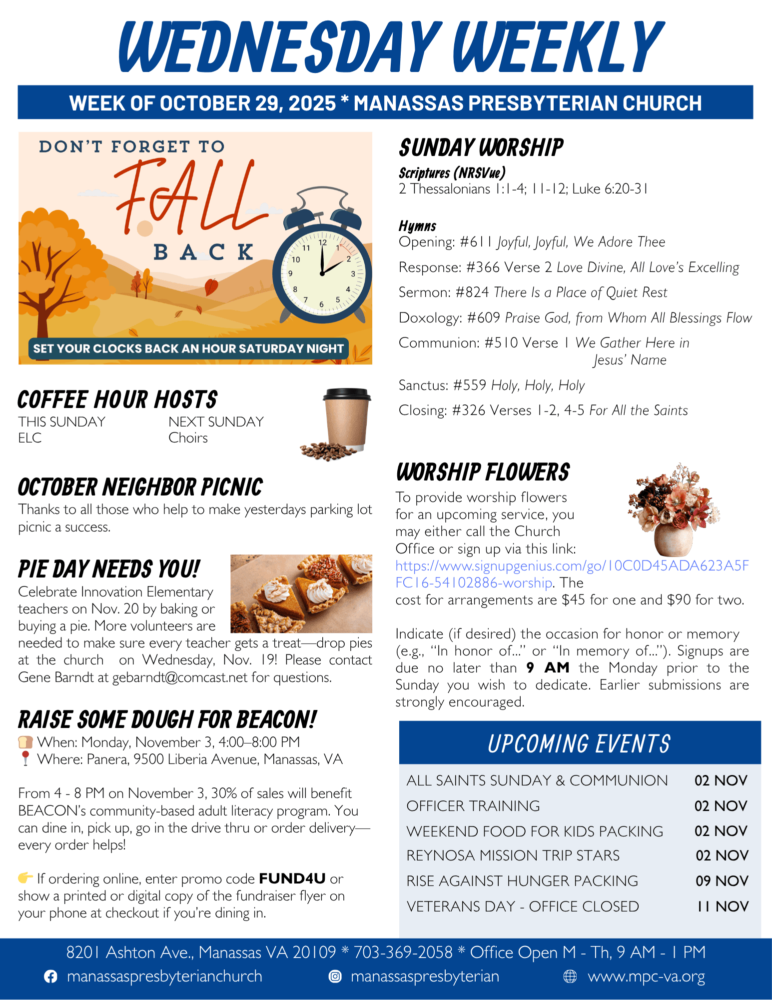 Wednesday E-blast - October 29, 2025