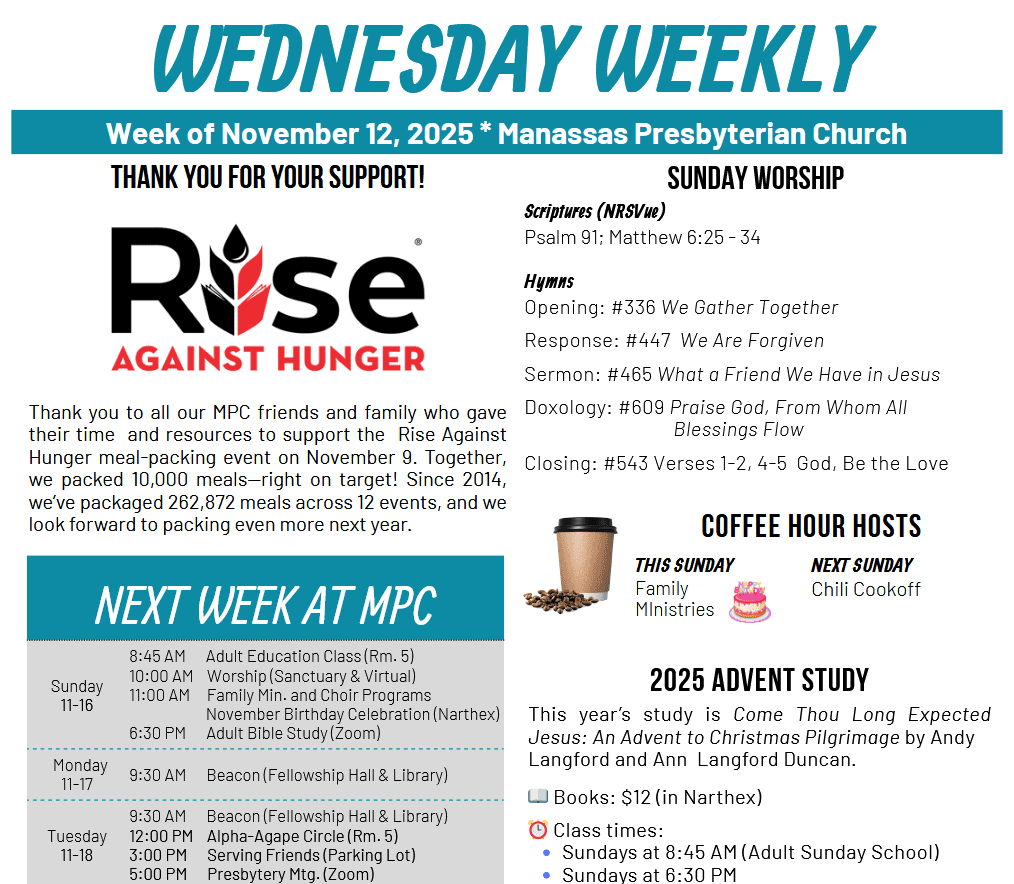 Image of Wednesday Weekly E-blast